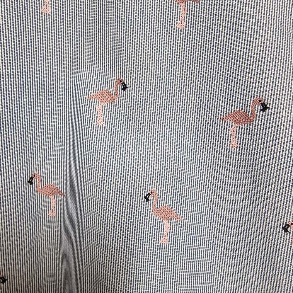 Limited Edition Blue Flamingo Short Sleeve Shirt UK Medium - Picture 3 of 5